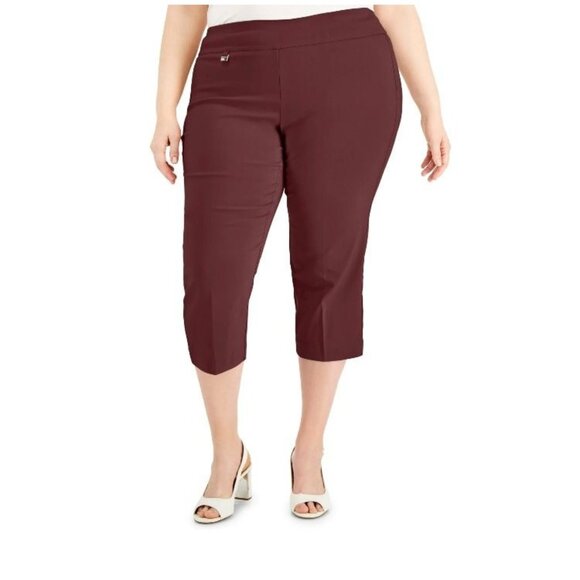 NWT Alfani Plus Size Tummy Control Capri Pants Women's Size 20W - Picture 1 of 3